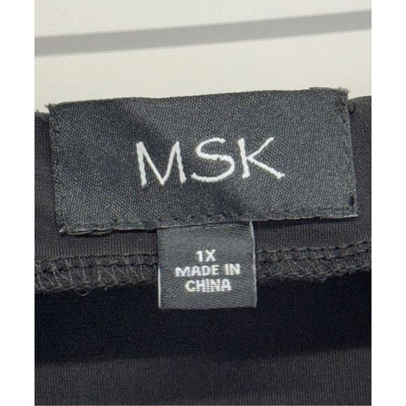 MSK Dress Size 1X Sequined Cold Shoulder Shift Bell Sleeve Knee Length NEW - Picture 10 of 11